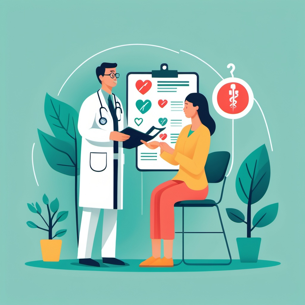 illustration of doctor and patient